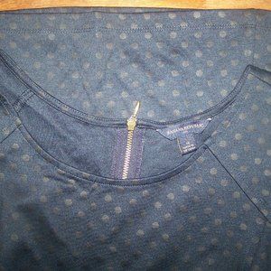 Banana Republic Top Polka a Dot Back Zip 14